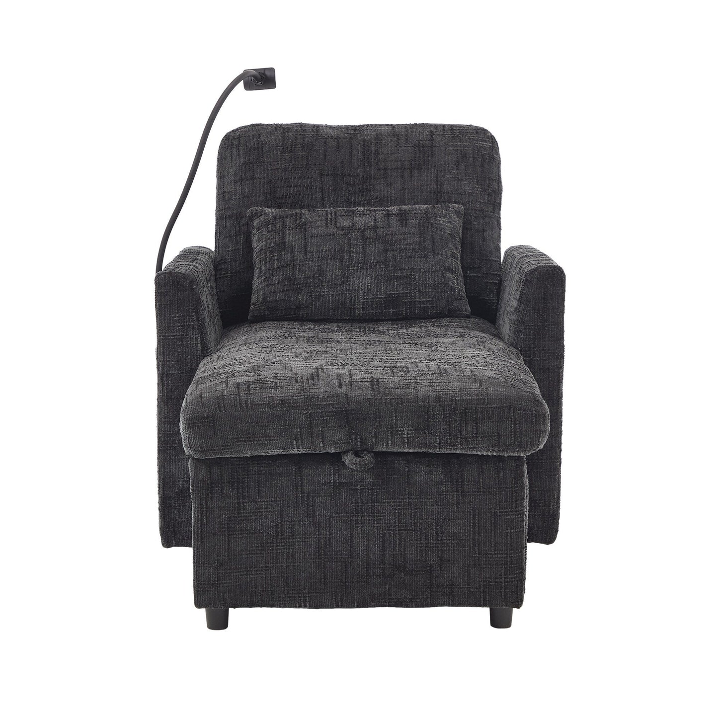 Canapé inclinable multifonctionnel pour personne paresseuse, dossier de rangement avec support pour téléphone portable, chaise de loisirs simple en chenille
