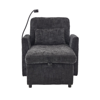 Canapé inclinable multifonctionnel pour personne paresseuse, dossier de rangement avec support pour téléphone portable, chaise de loisirs simple en chenille