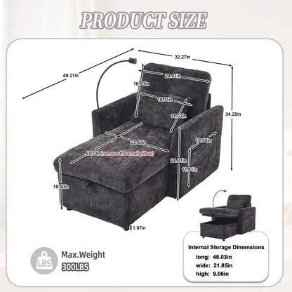 Canapé inclinable multifonctionnel pour personne paresseuse, dossier de rangement avec support pour téléphone portable, chaise de loisirs simple en chenille