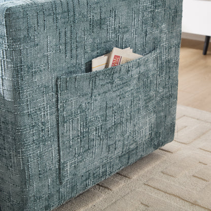 Canapé inclinable multifonctionnel pour personne paresseuse, dossier de rangement avec support pour téléphone portable, chaise de loisirs simple en chenille