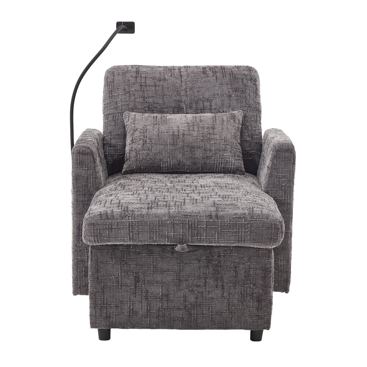 Canapé inclinable multifonctionnel pour personne paresseuse, dossier de rangement avec support pour téléphone portable, chaise de loisirs simple en chenille