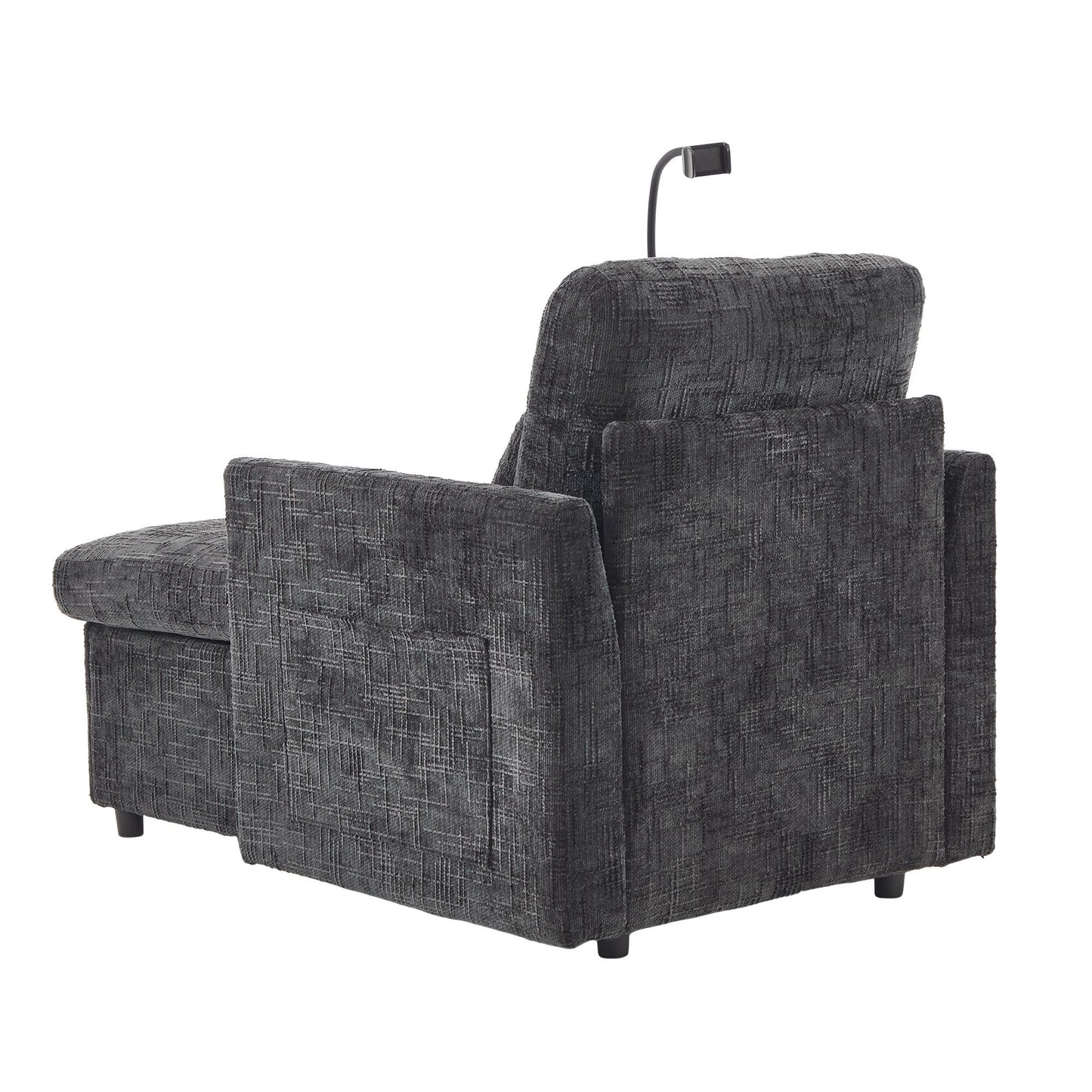 Canapé inclinable multifonctionnel pour personne paresseuse, dossier de rangement avec support pour téléphone portable, chaise de loisirs simple en chenille