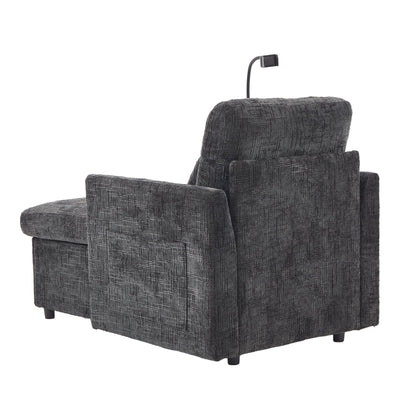 Canapé inclinable multifonctionnel pour personne paresseuse, dossier de rangement avec support pour téléphone portable, chaise de loisirs simple en chenille
