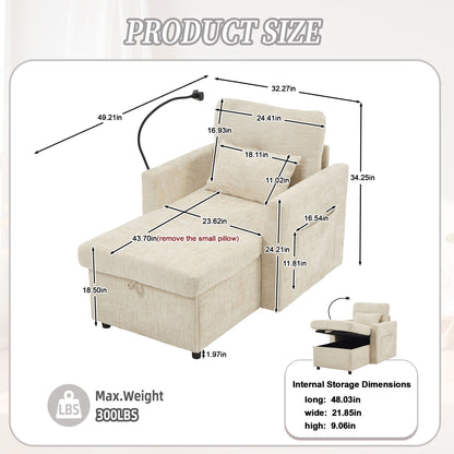 Canapé inclinable multifonctionnel pour personne paresseuse, dossier de rangement avec support pour téléphone portable, fauteuil de loisirs simple en chenille