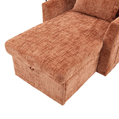 Canapé inclinable multifonctionnel pour personne paresseuse, dossier de rangement avec support pour téléphone portable, fauteuil de loisirs simple en chenille