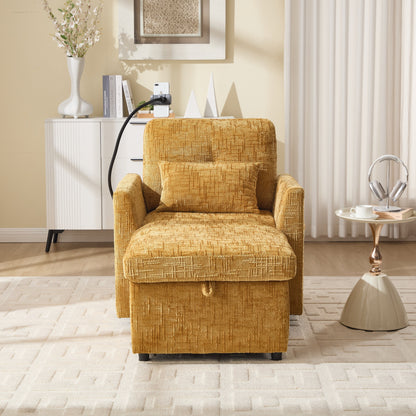 Canapé inclinable multifonctionnel pour personne paresseuse, dossier de rangement avec support pour téléphone portable, fauteuil de loisirs simple en chenille