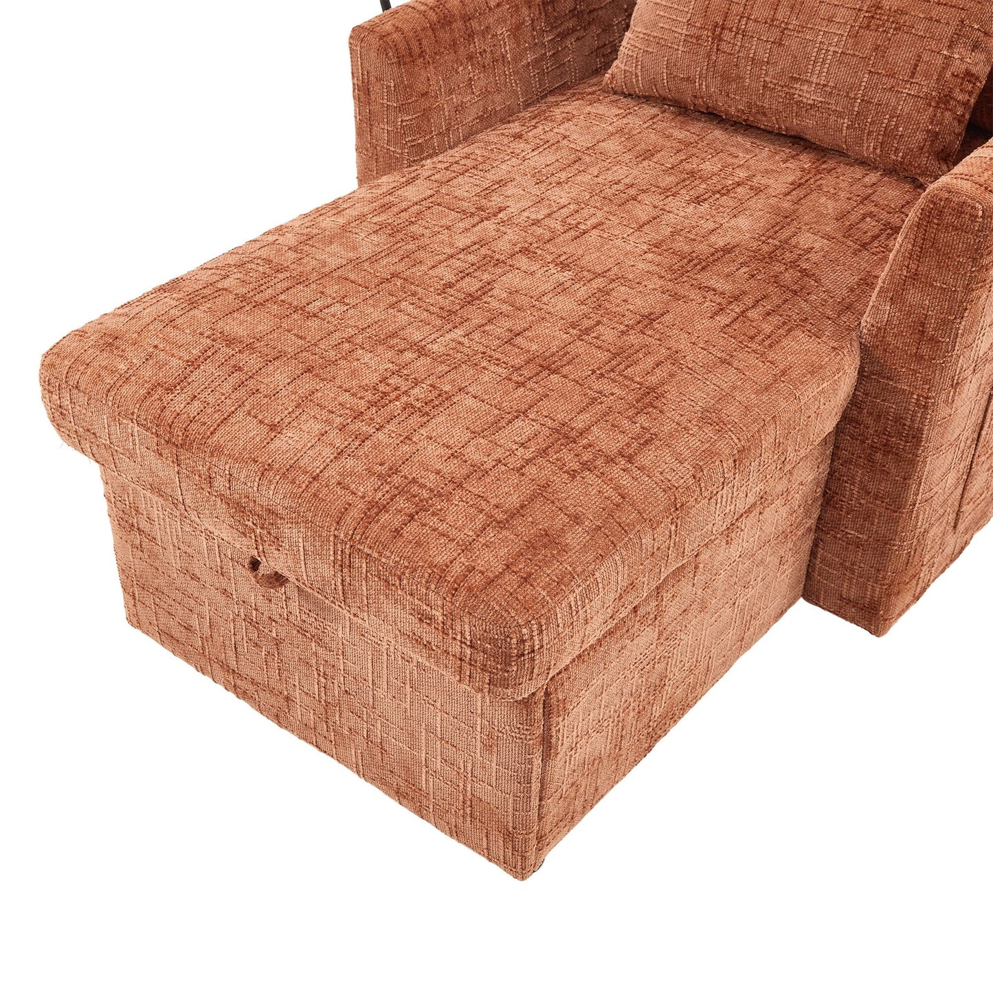 Canapé inclinable multifonctionnel pour personne paresseuse, dossier de rangement avec support pour téléphone portable, fauteuil de loisirs simple en chenille