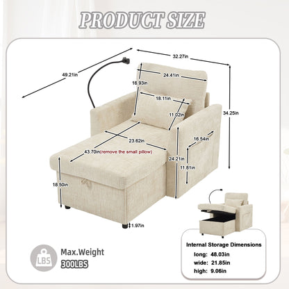 Canapé inclinable multifonctionnel pour personne paresseuse, dossier de rangement avec support pour téléphone portable, fauteuil de loisirs simple en chenille