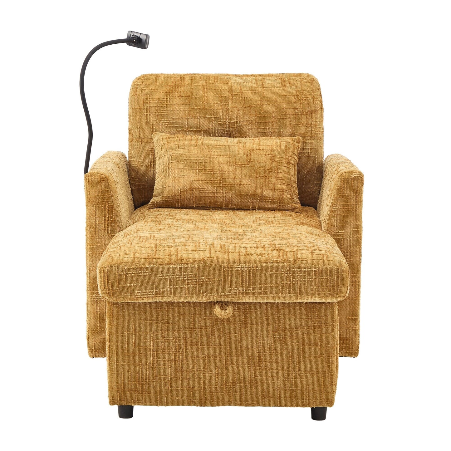 Canapé inclinable multifonctionnel pour personne paresseuse, dossier de rangement avec support pour téléphone portable, fauteuil de loisirs simple en chenille