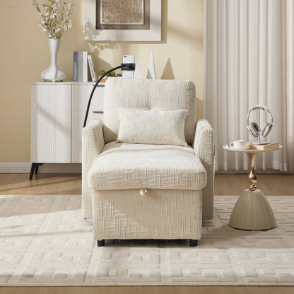 Canapé inclinable multifonctionnel pour personne paresseuse, dossier de rangement avec support pour téléphone portable, fauteuil de loisirs simple en chenille