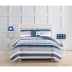 Parure de couette My World Mason Stripe avec oreiller décoratif en prime