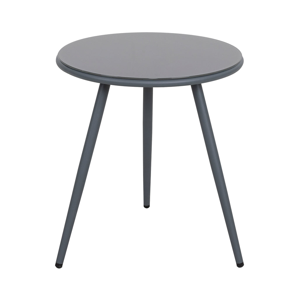 Ensemble bistrot d'extérieur 3 pièces en aluminium Nuu Garden, 1 table basse et 2 chaises en corde tressée avec coussins d'assise
