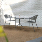 Ensemble bistro 3 pièces en osier et corde pour patio NUU GARDEN