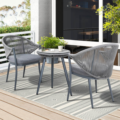 Ensemble de bistrot d'extérieur 3 pièces NUU GARDEN avec coussin