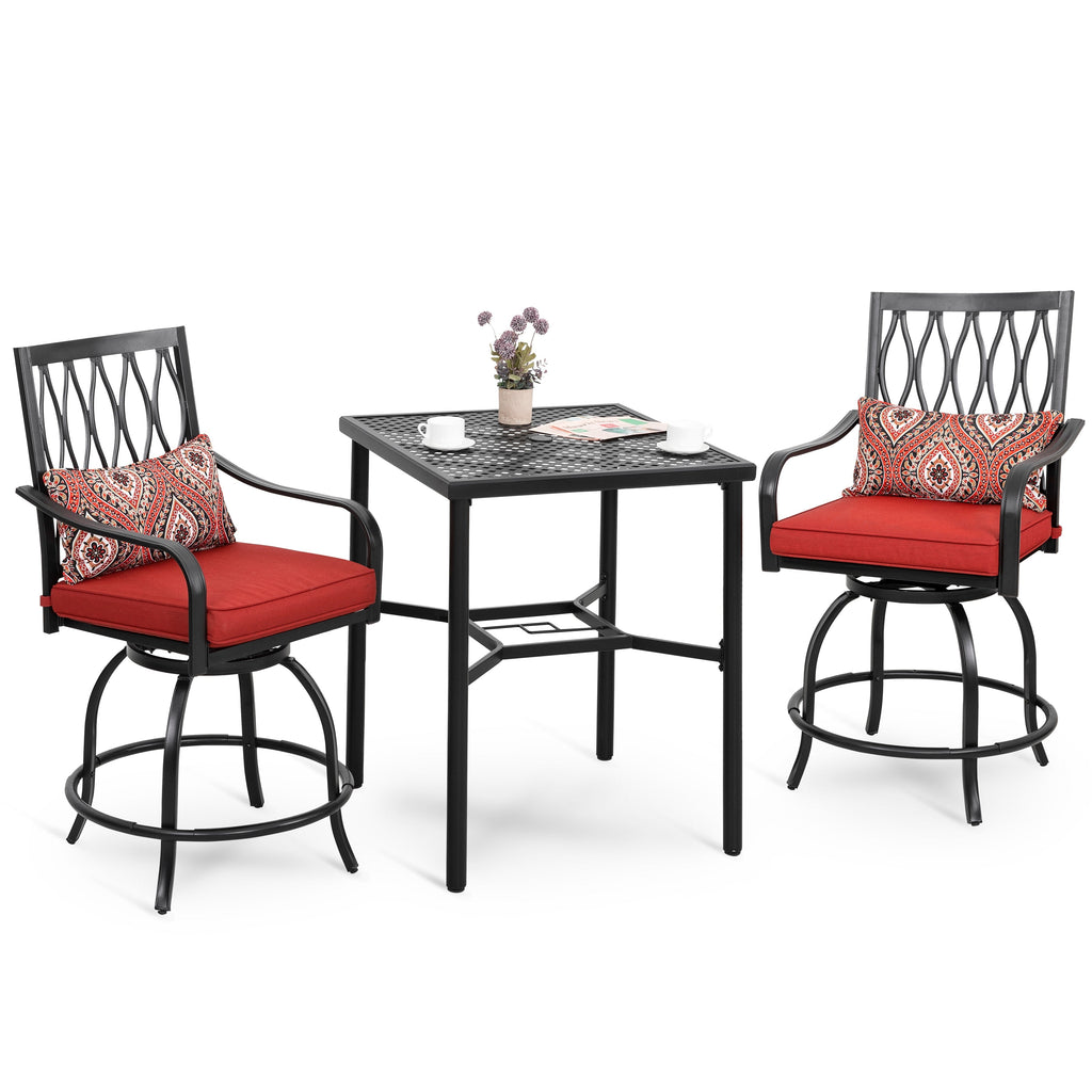 Ensemble de bistrot d'extérieur 3 pièces NUU GARDEN avec coussin