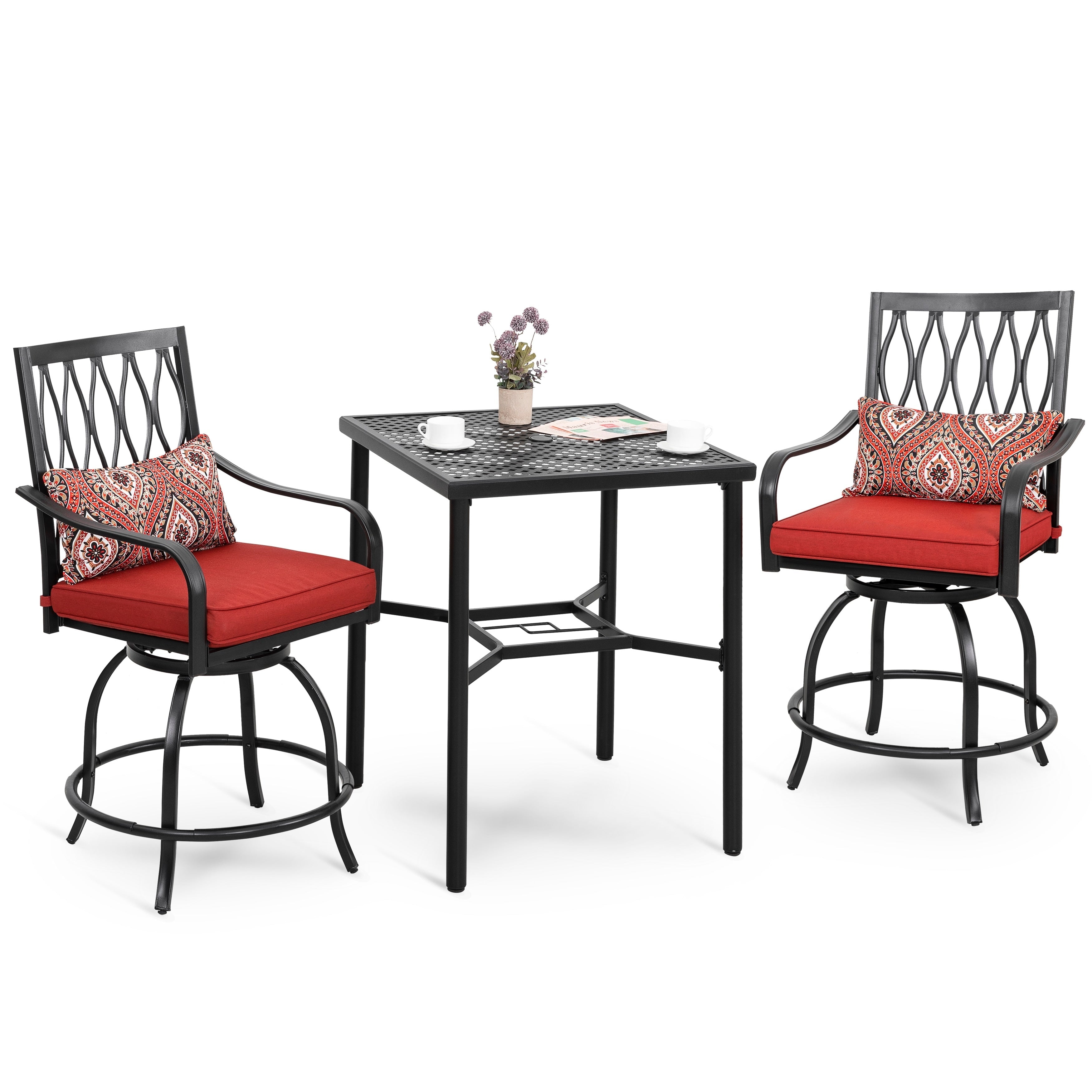 Ensemble de bistrot d'extérieur 3 pièces NUU GARDEN avec coussin