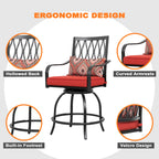 Ensemble de bistrot d'extérieur 3 pièces NUU GARDEN avec coussin