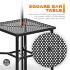 Ensemble de bistrot d'extérieur 3 pièces NUU GARDEN avec coussin