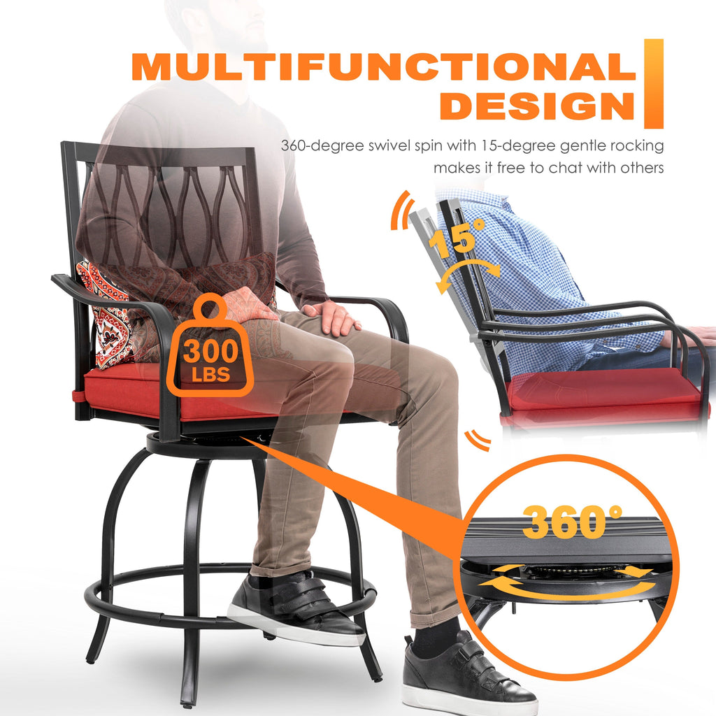 Ensemble de bistrot d'extérieur 3 pièces NUU GARDEN avec coussin