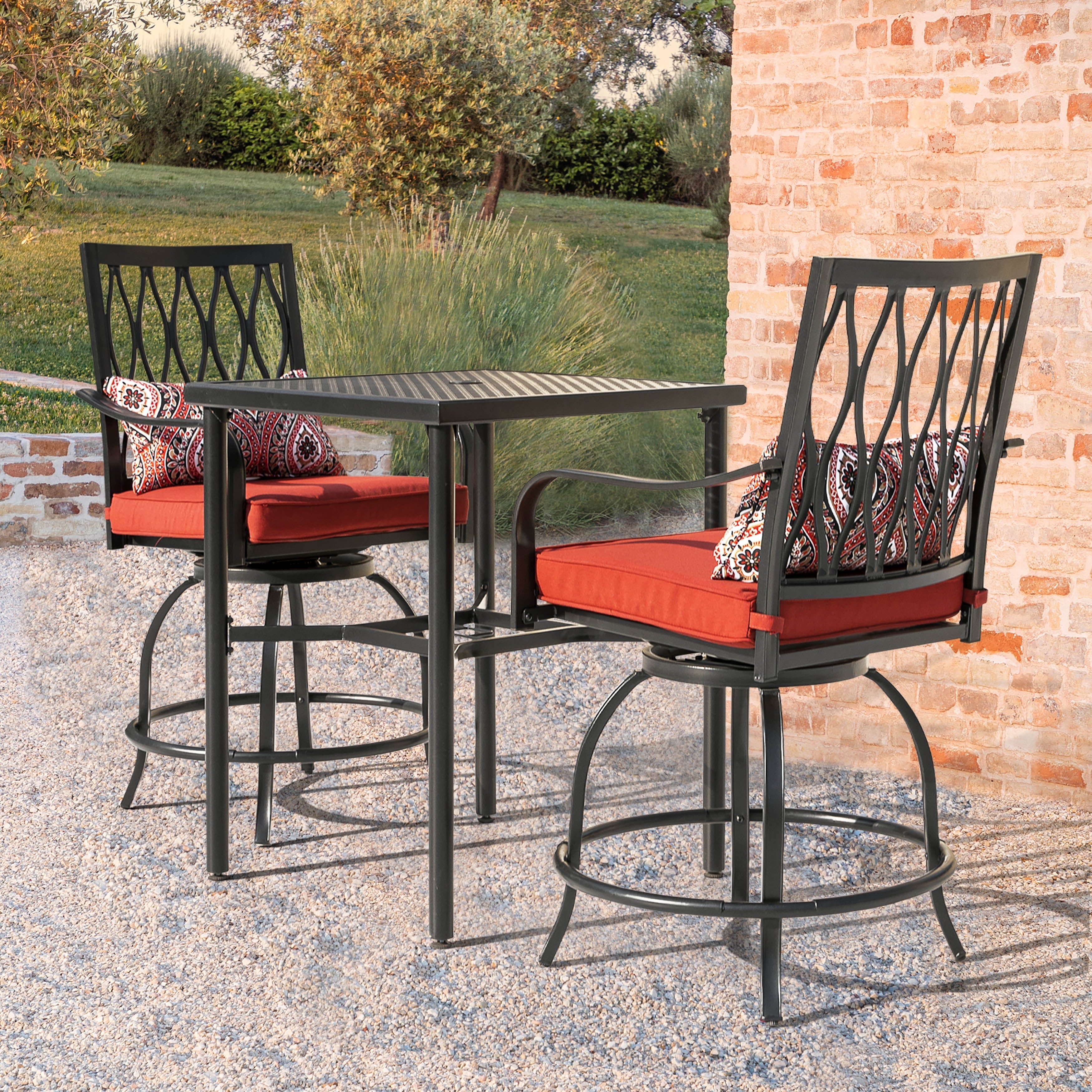Ensemble de bistrot d'extérieur 3 pièces NUU GARDEN avec coussin