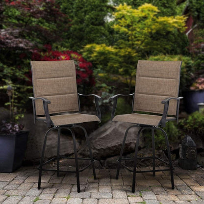 Tabourets de bar pivotants rembourrés Namatota (lot de 2) par Havenside Home