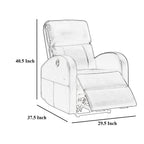 Fauteuil inclinable électrique Nami, coussin moelleux en similicuir marron expresso