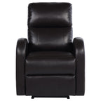 Fauteuil inclinable électrique Nami, coussin moelleux en similicuir marron expresso