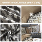 Ensemble de couette géométrique de luxe Nanshing Calvin 10 pièces