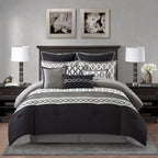 Ensemble de couette géométrique de luxe Nanshing Calvin 10 pièces