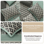 Ensemble de couette géométrique de luxe Nanshing Calvin 10 pièces