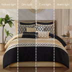 Ensemble de couette géométrique de luxe Nanshing Calvin 10 pièces