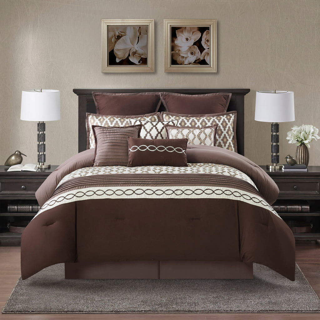 Ensemble de couette géométrique de luxe Nanshing Calvin 10 pièces