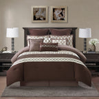 Ensemble de couette géométrique de luxe Nanshing Calvin 10 pièces