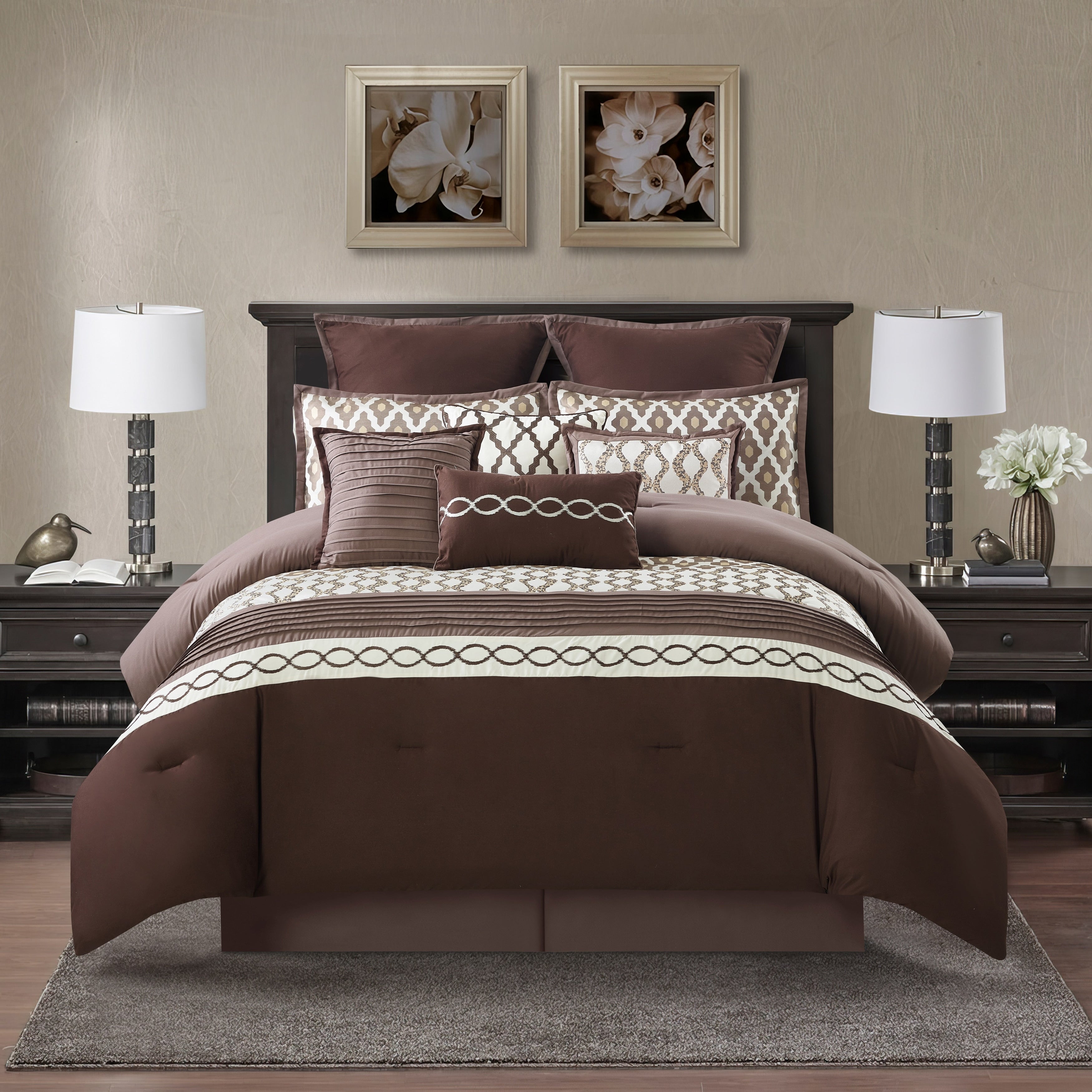 Ensemble de couette géométrique de luxe Nanshing Calvin 10 pièces