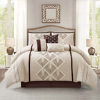 Parure de lit Nanshing Corina 7 pièces en tissu éponge brodé