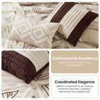 Parure de lit Nanshing Corina 7 pièces en tissu éponge brodé