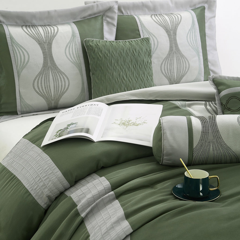 Ensemble de couette géométrique moderne Nanshing Daniella 7 pièces