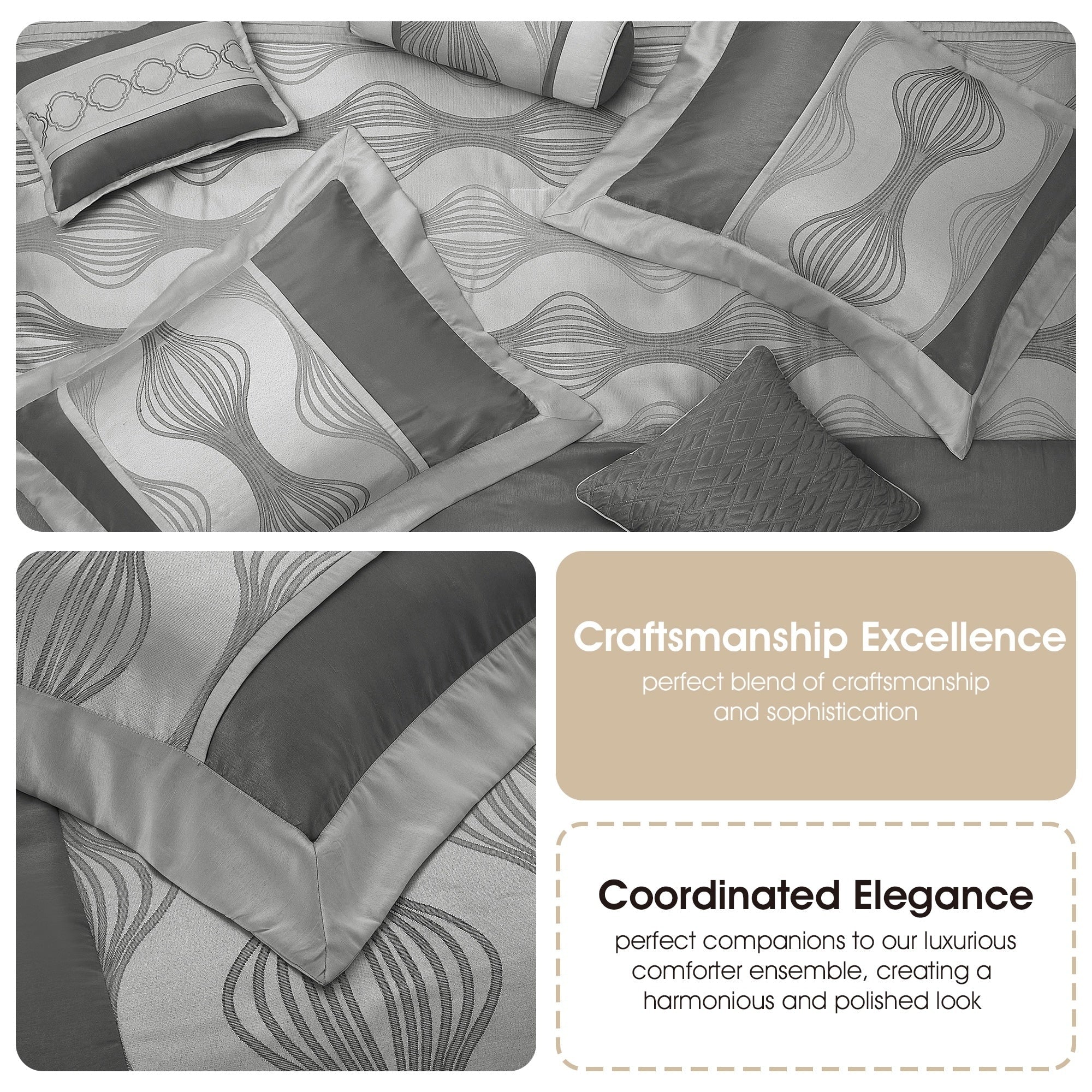 Ensemble de couette géométrique moderne Nanshing Daniella 7 pièces