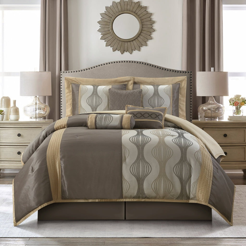 Ensemble de couette géométrique moderne Nanshing Daniella 7 pièces
