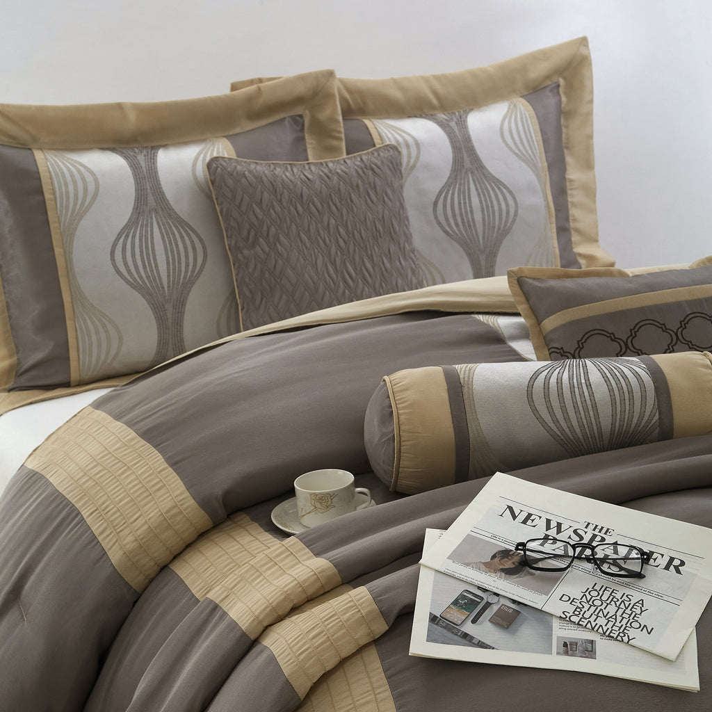 Ensemble de couette géométrique moderne Nanshing Daniella 7 pièces