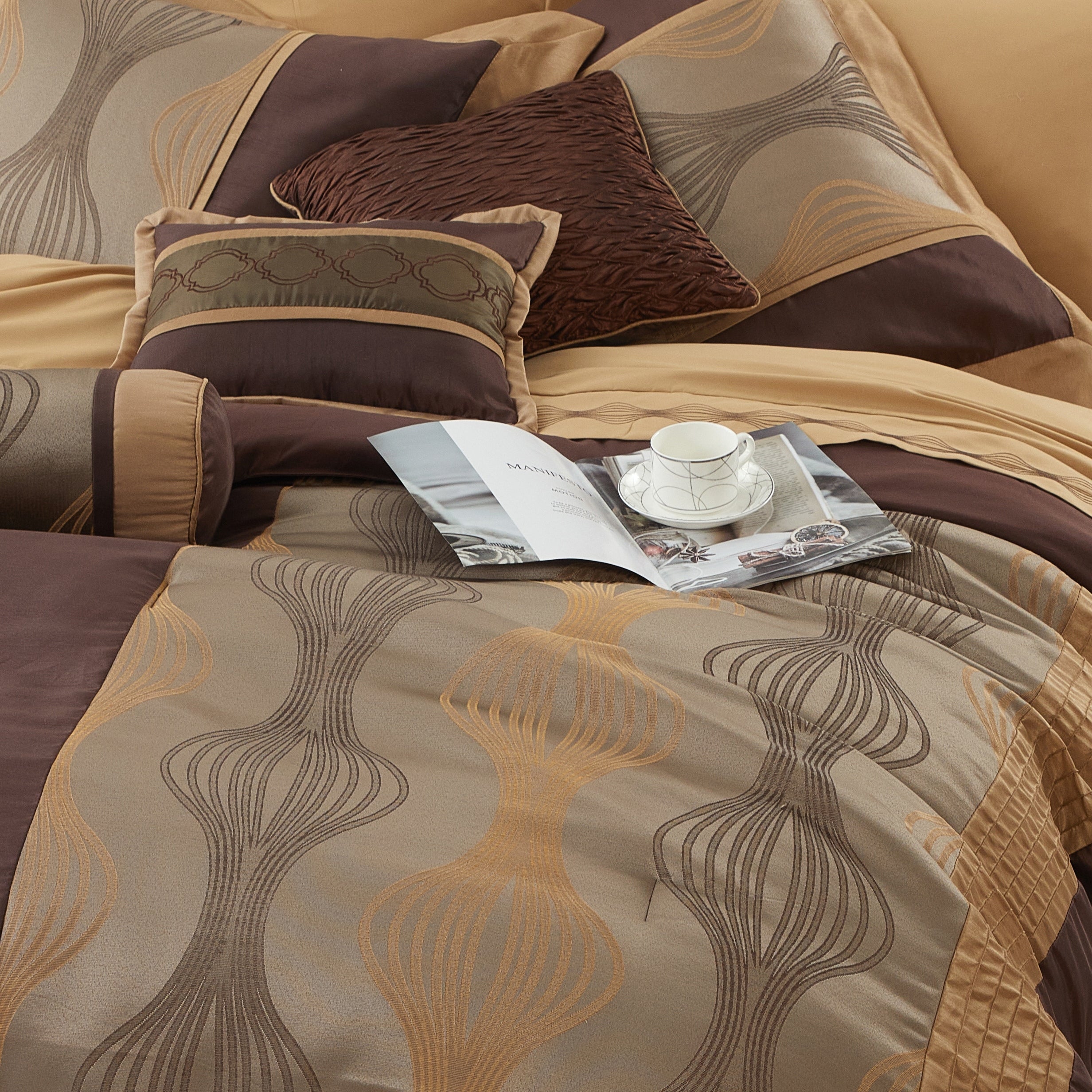 Ensemble de couette géométrique moderne Nanshing Daniella 7 pièces