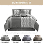 Ensemble de couette géométrique moderne Nanshing Daniella 7 pièces