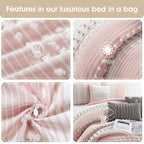 Parure de couette moderne à rayures Nanshing Jessy, 7 pièces