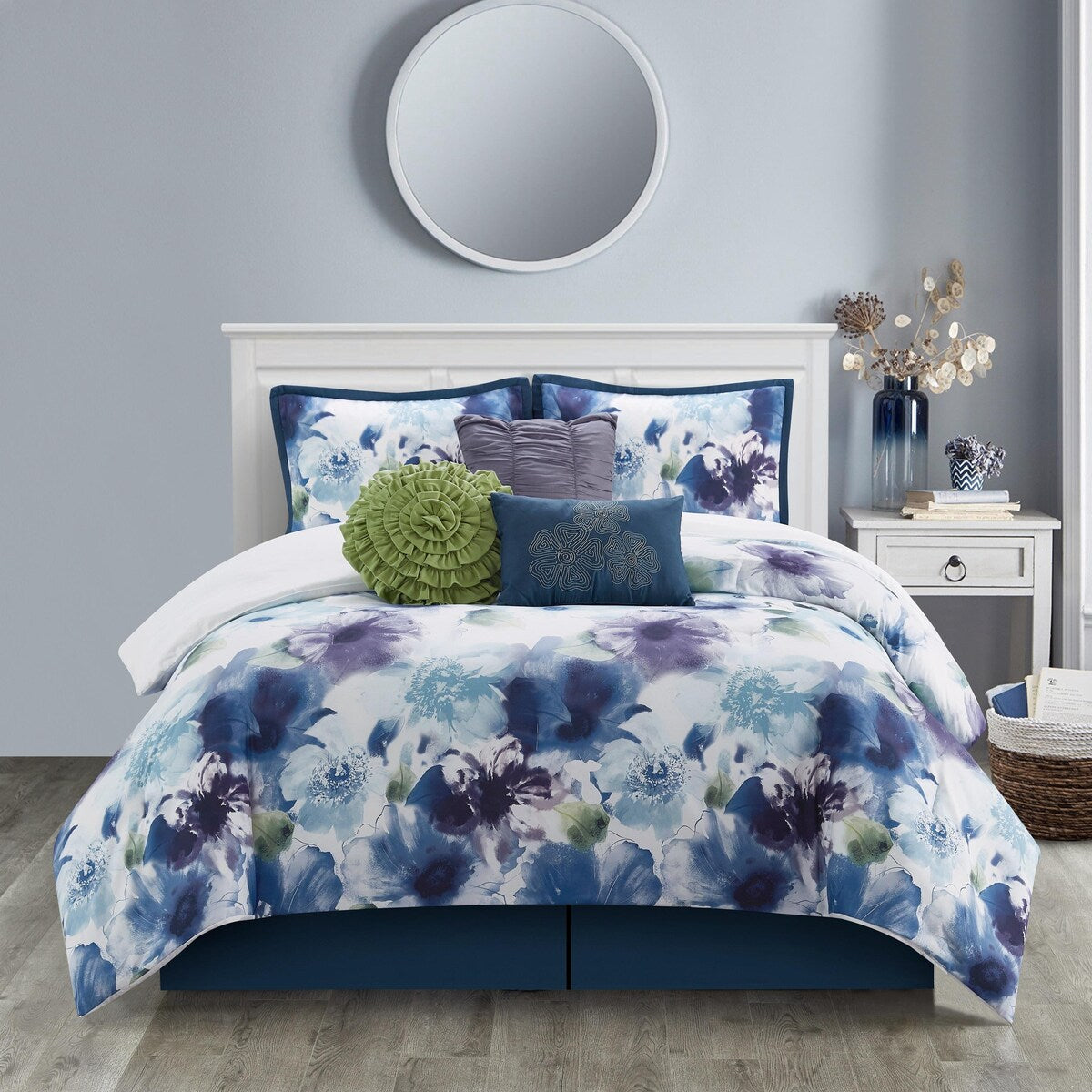 Ensemble de couette florale Nanshing Leela 7 pièces