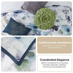 Ensemble de couette florale Nanshing Leela 7 pièces