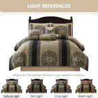 Ensemble de couette élégant médaillon 7 pièces Nanshing Prince