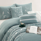 Ensemble de couette florale botanique Nanshing Taylor 7 pièces