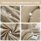 Ensemble de couette florale botanique Nanshing Taylor 7 pièces