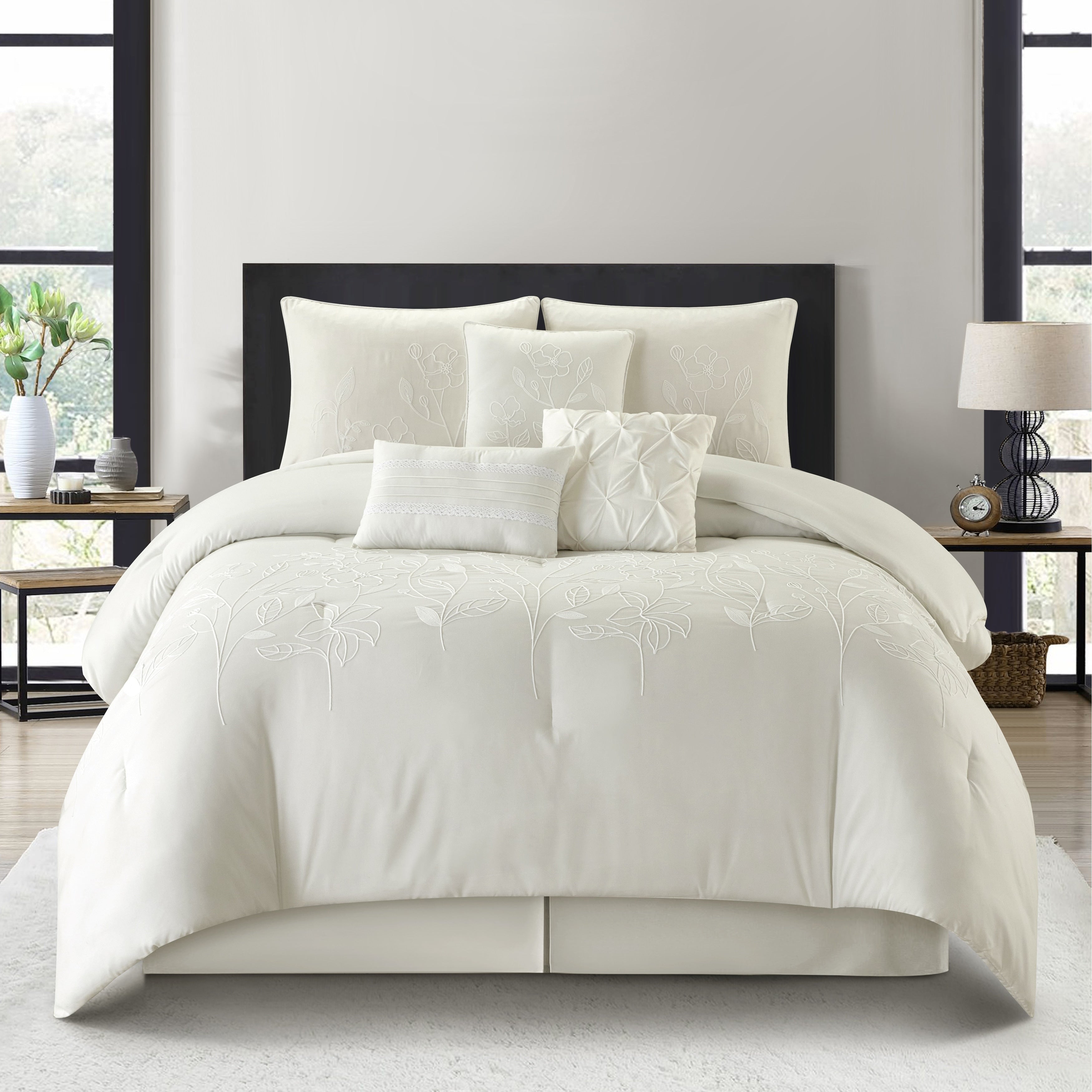 Ensemble de couette florale botanique Nanshing Taylor 7 pièces