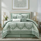 Ensemble de couette traditionnelle damassée Nanshing Tiana, 7 pièces